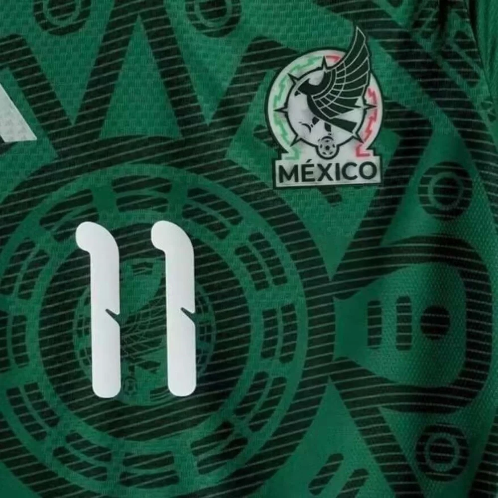 adidas Green Mexico-Style S. Gimenez #11 Soccer Jersey